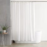 Rideau de douche en polyester 180 x 200 cm Blanc