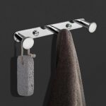 Porte Serviette avec 3 crochets en inox
